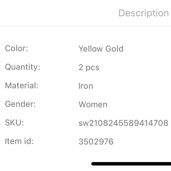 Golden Hoop Earrings - Picture 6 of 7